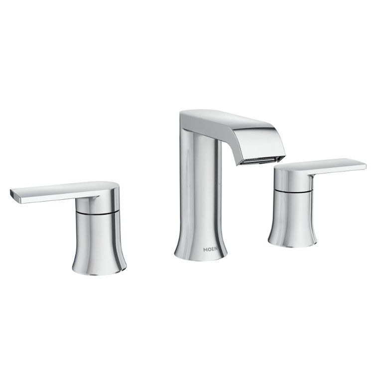 Moen Genta Chrome Widespread Bathroom Sink Faucet with Two Handles