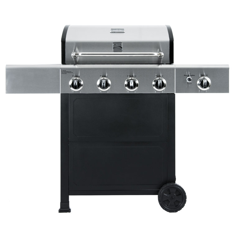 Kenmore 4-Burner Stainless Steel Propane Gas Grill with Side Burner
