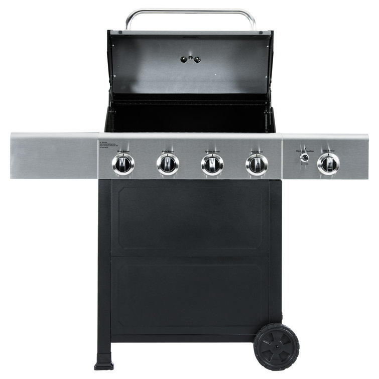 Kenmore 4-Burner Stainless Steel Propane Gas Grill with Side Burner
