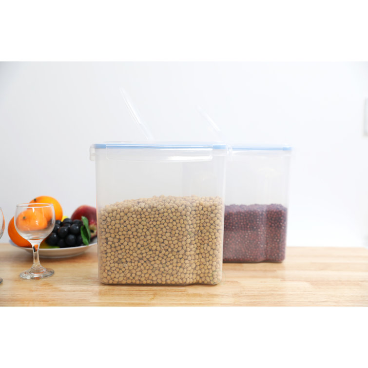 Clear BPA-Free Plastic Food Storage Containers with Airtight Lids, Set of 2