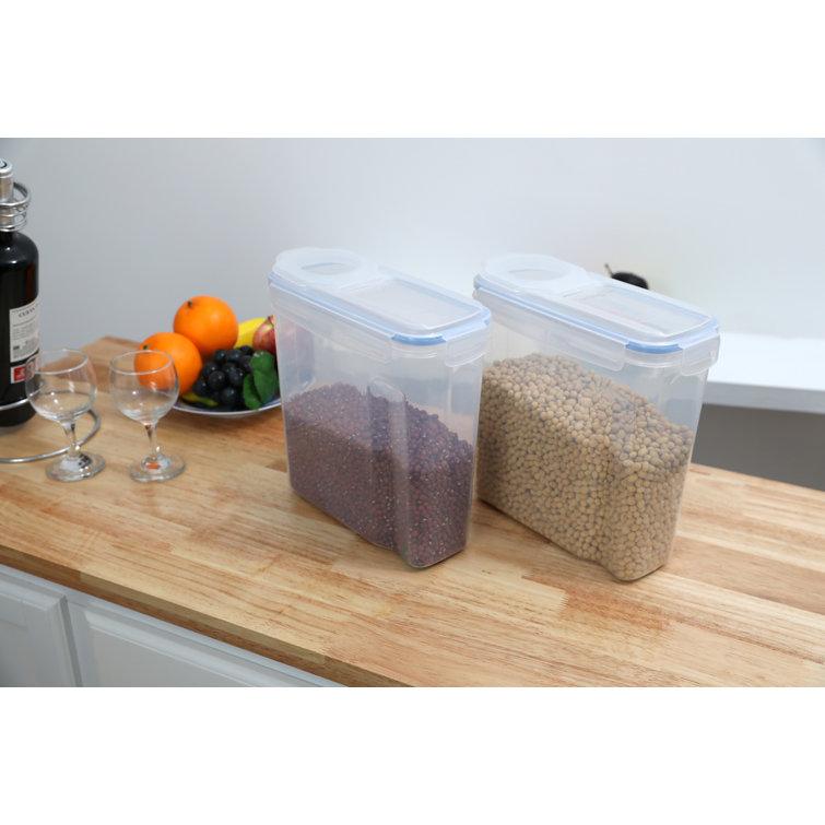 Clear BPA-Free Plastic Food Storage Containers with Airtight Lids, Set of 2