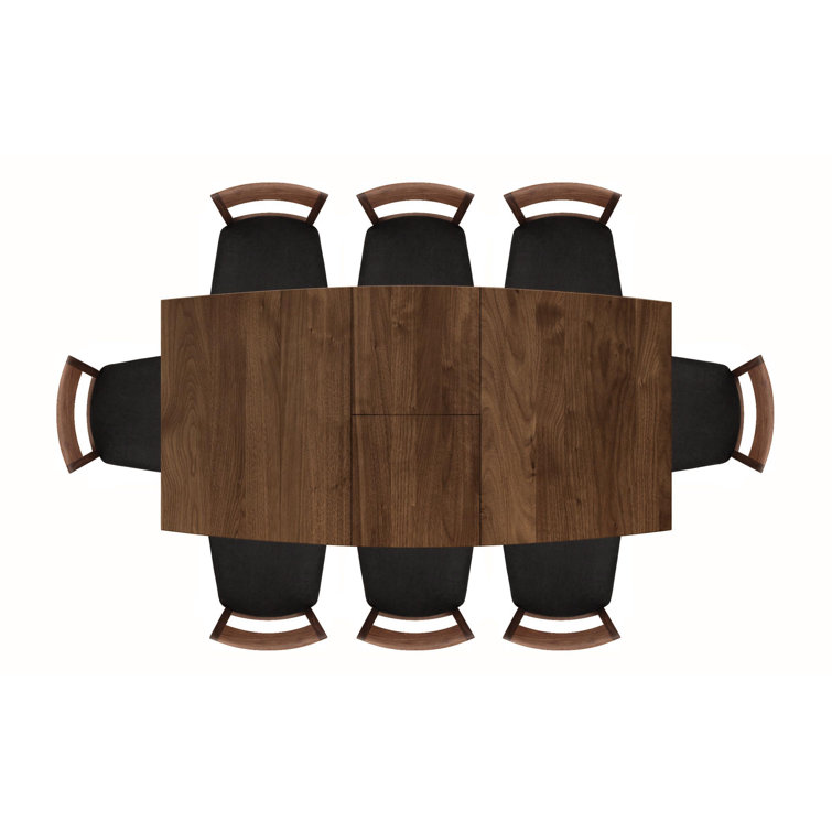 Catalina Natural Walnut Mid-Century Modern Trestle Table