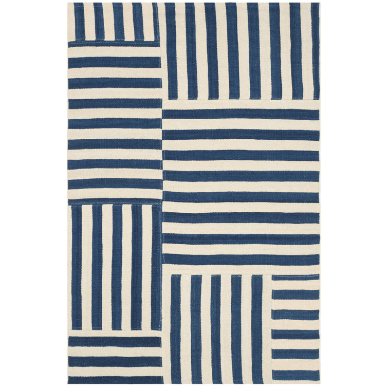 Pacific Stripe Handwoven Wool Rectangular Area Rug