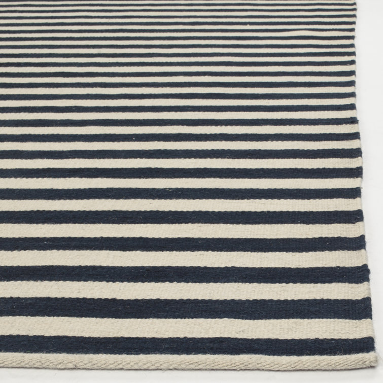 Cinder Stripe Hand-Woven Wool 9' x 12' Area Rug