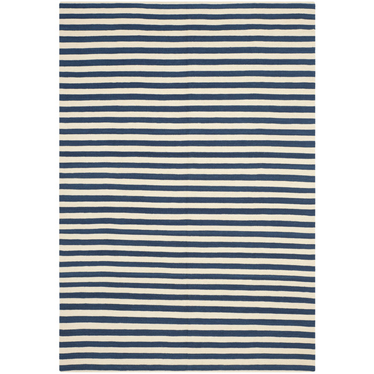 Pacific Stripe Handwoven Small Wool Area Rug