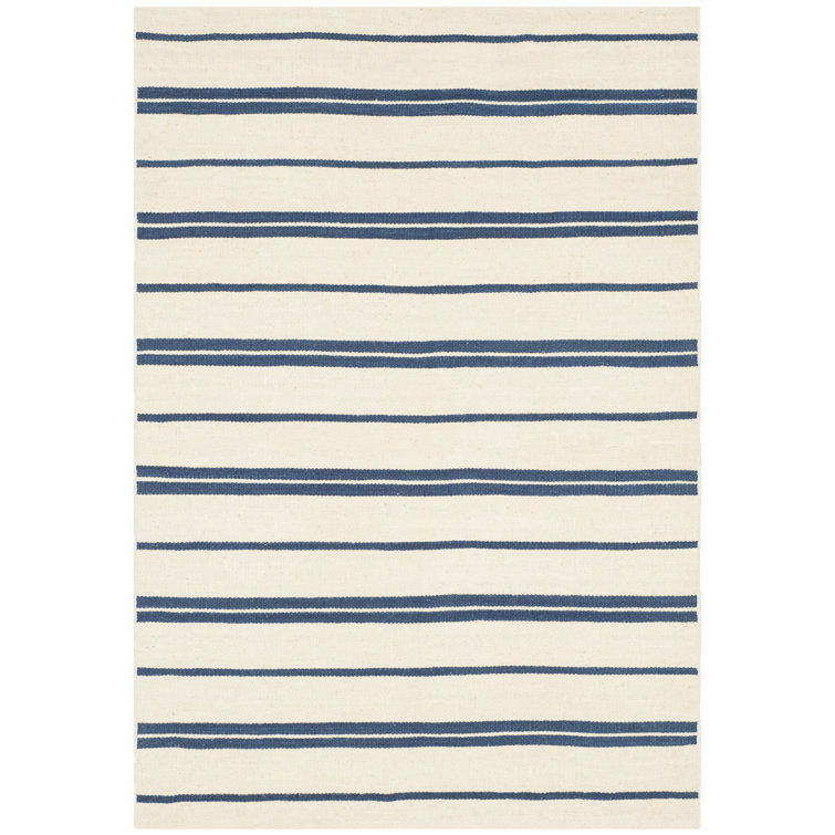 Pacific Breeze Hand-Woven Stripe Wool Blend 4' x 6' Area Rug