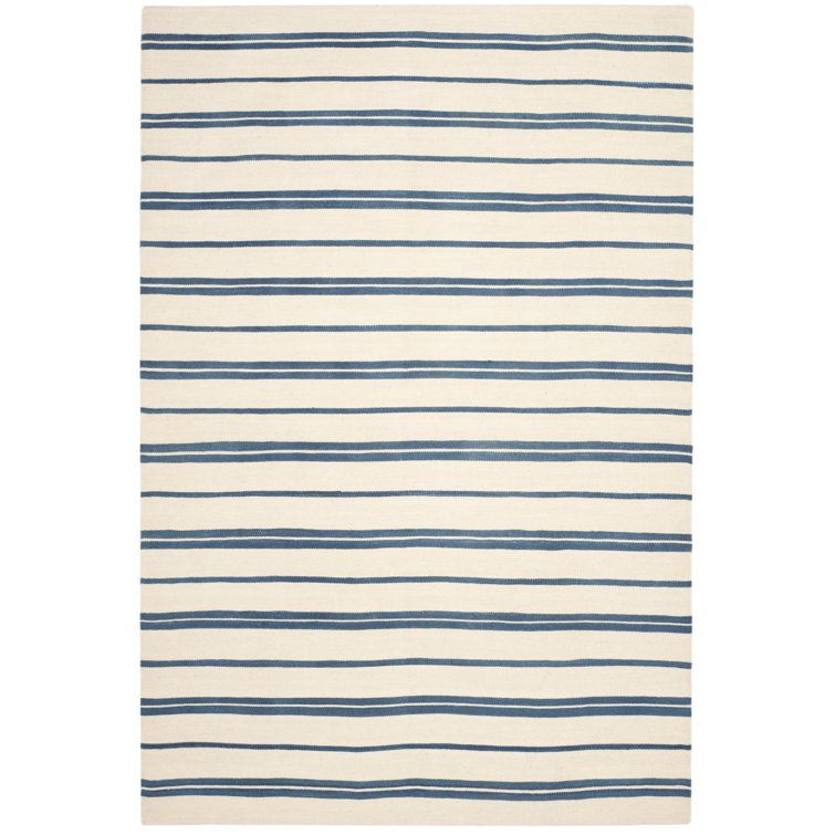 Pacific Stripe Hand-Woven Wool Flatweave 4' x 6' Rug