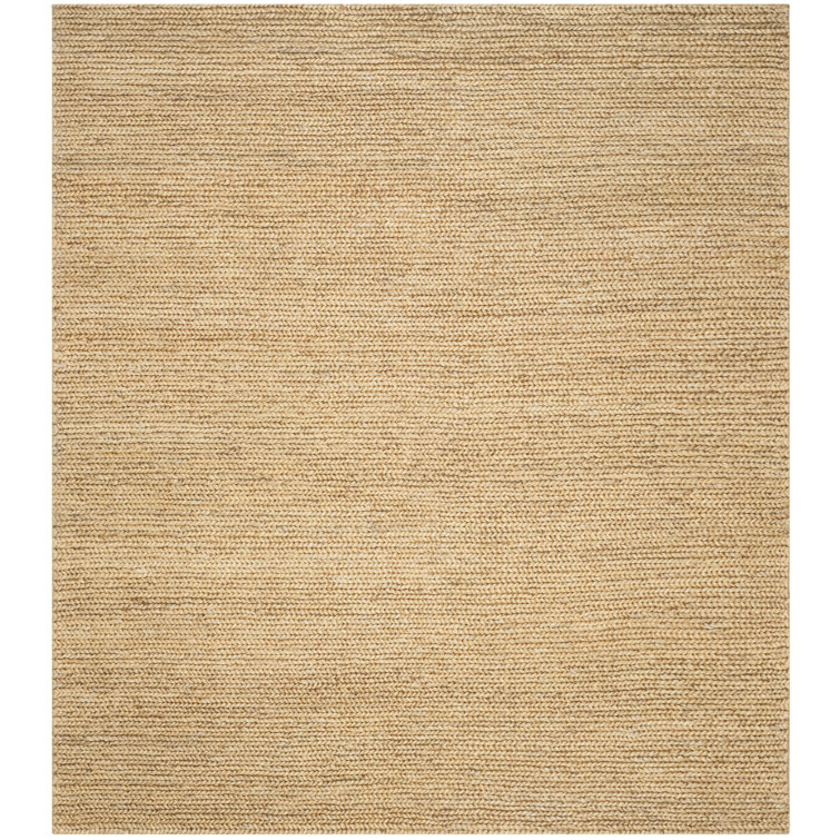 Wheat Hand-Knotted Jute and Cotton 9' x 12' Area Rug