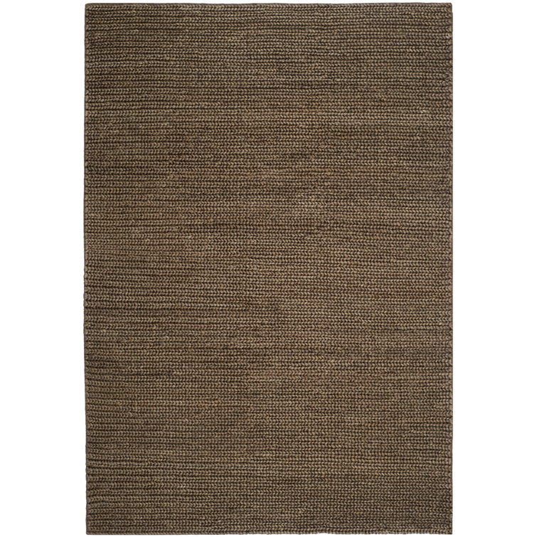 Hand-Knotted Jute-Cotton Blend 6' x 9' Rectangular Area Rug