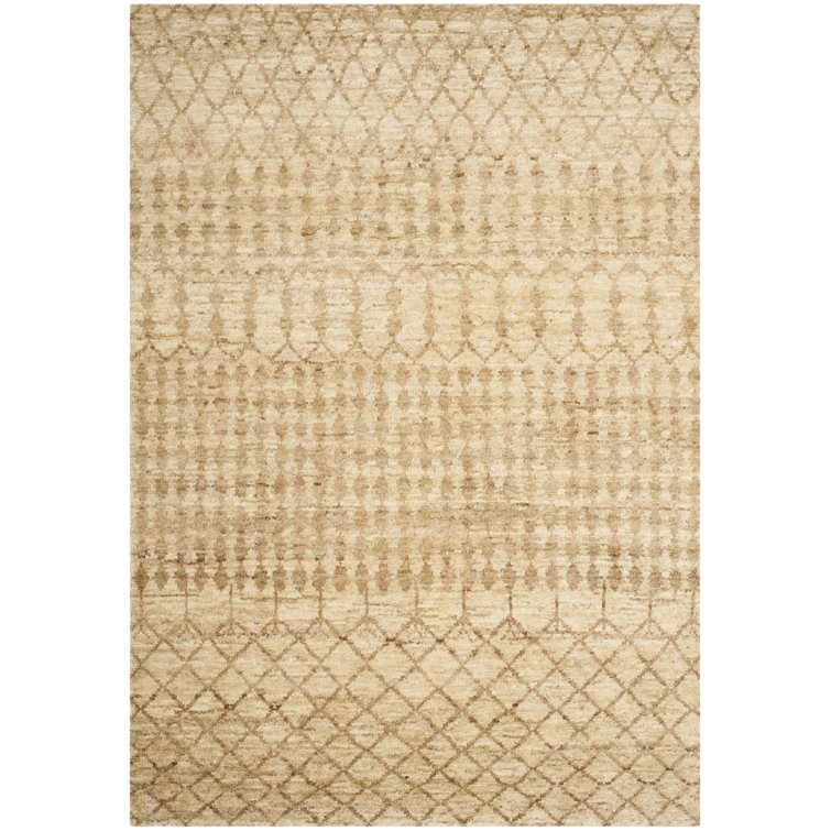 Cream/Beige Artisan-Crafted Jute Area Rug, 4' x 6'