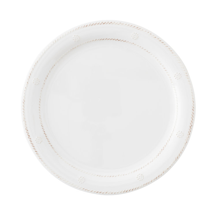 White Round Melamine Dinner Plate, 11" - Microwave & Freezer Safe