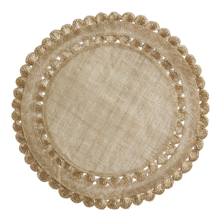 Juliska Isadora Gold Sinamay 15" Placemat
