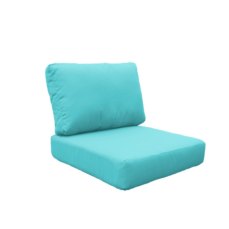 Aruba Blue Acrylic Outdoor Chair Cushion Covers with Zipper Closure