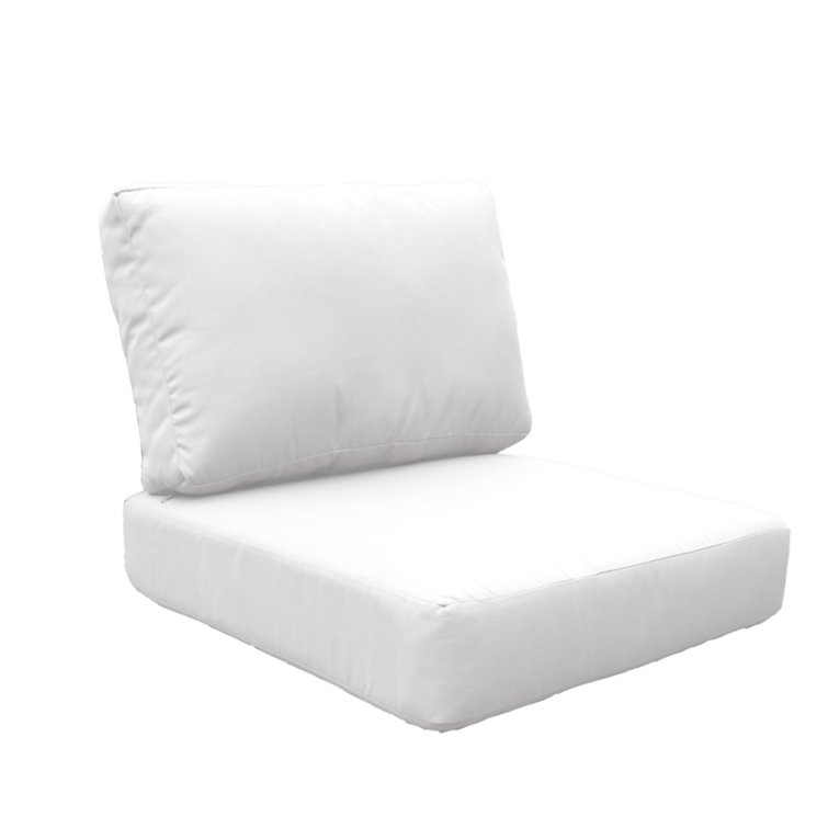 Sail White Acrylic Outdoor Chair Cushion Covers with Zipper Closure