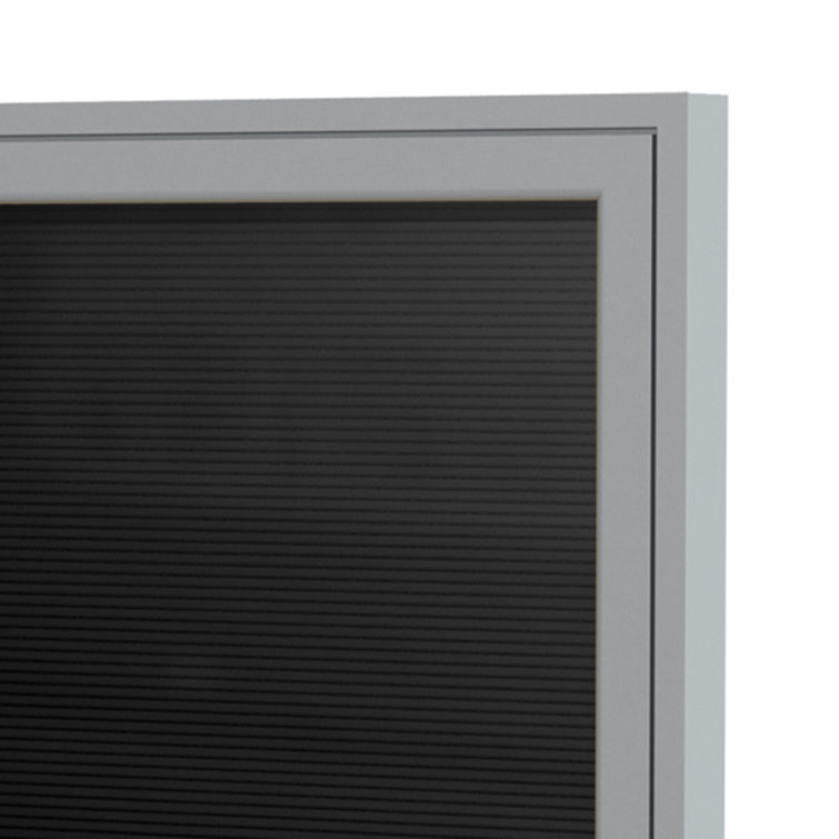 Black Felt and Satin Aluminum Framed Enclosed Letter Board
