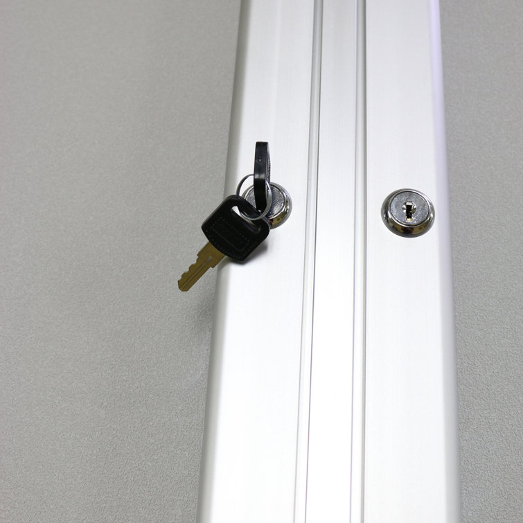 Silver 36" x 48" Lockable Vinyl Bulletin Board with Satin Aluminum Frame