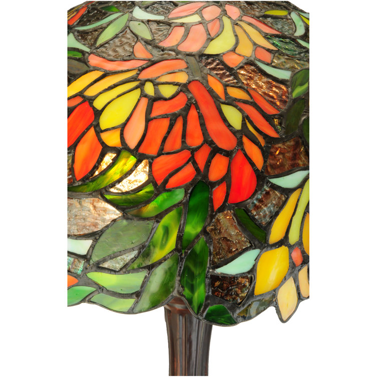 Eloise Bronze 2-Light Stained Glass Table Lamp