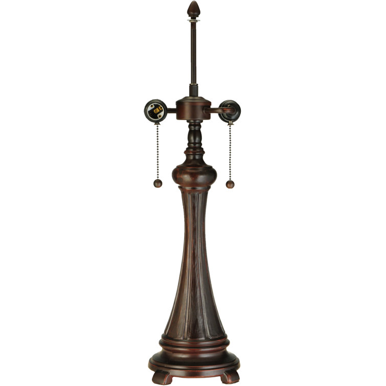 Eloise Bronze 2-Light Stained Glass Table Lamp