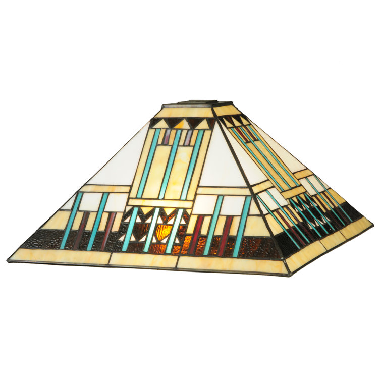 Zaragoza Mission 62'' Multicolor Stained Glass & Bronze Floor Lamp