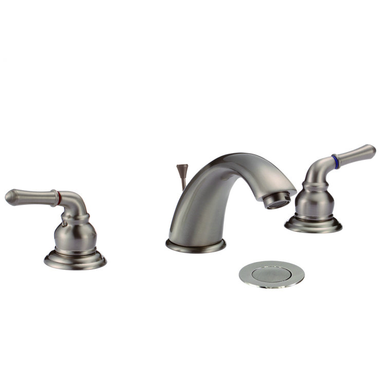 Dionna Elegant Brushed Nickel Widespread Bathroom Faucet