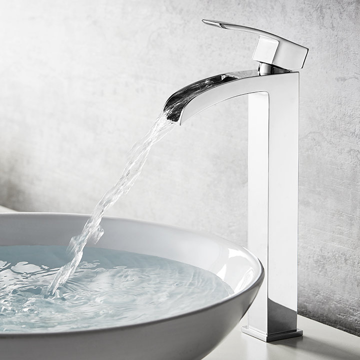 Belair Polished Chrome Single-Handle Waterfall Bathroom Faucet