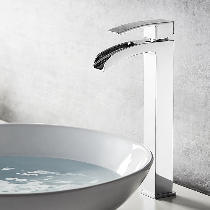 Belair Polished Chrome Single-Handle Waterfall Bathroom Faucet