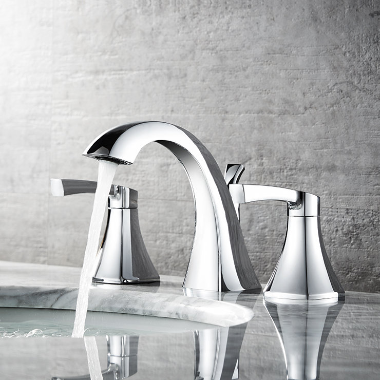 Abbie Polished Chrome 2-Handle Widespread Bathroom Faucet