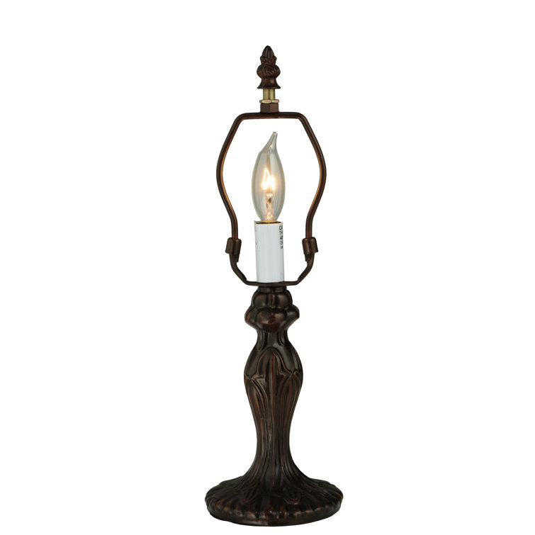Nightfall Wisteria Stained Glass 14" Blue Table Lamp