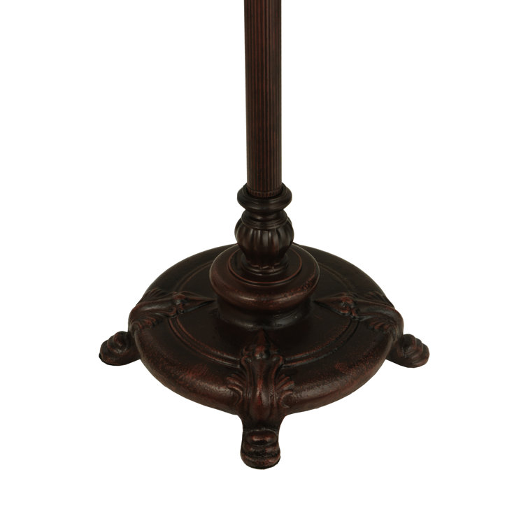 Nightfall Wisteria 63" Stained Glass Blue 2-Light Floor Lamp