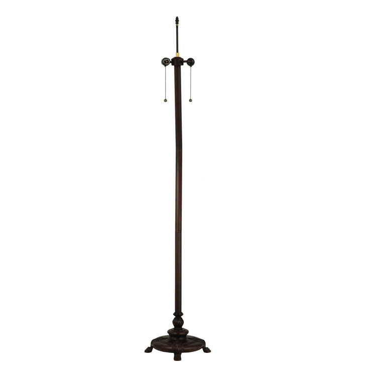 Nightfall Wisteria 63" Stained Glass Blue 2-Light Floor Lamp