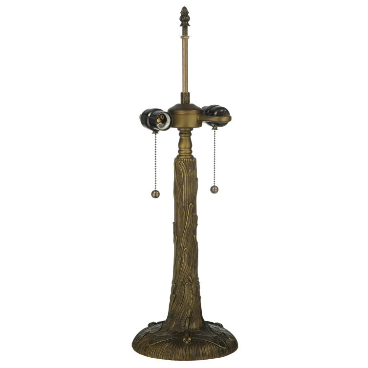 Dragonfly Bloom 22.5" Stained Glass Table Lamp in Mahogany Bronze