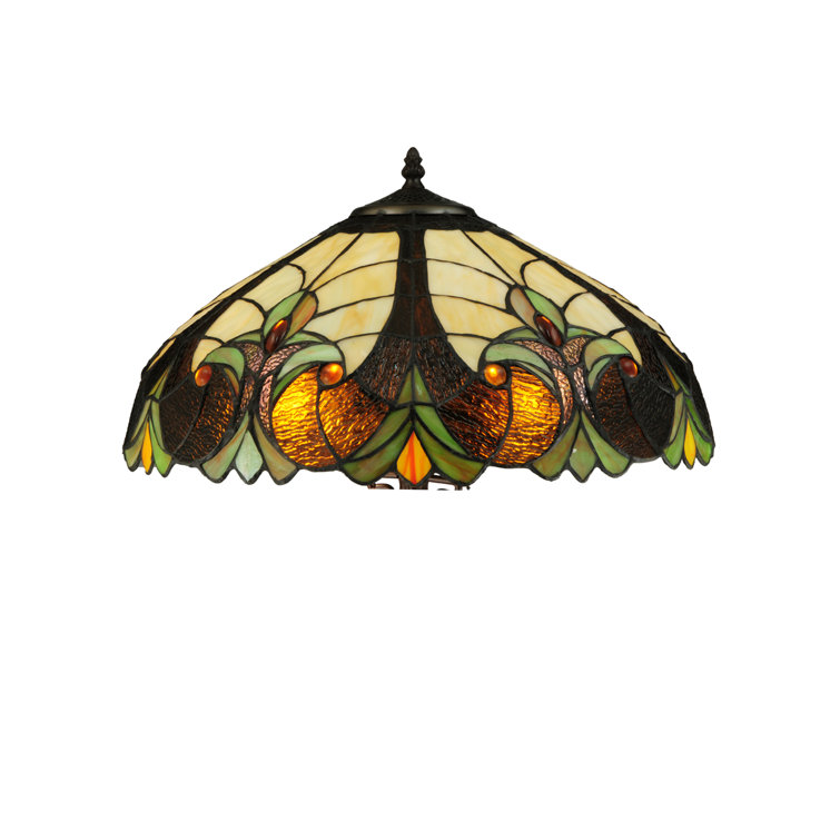 Victorian Elegance 25" Stained Glass Bronze Table Lamp
