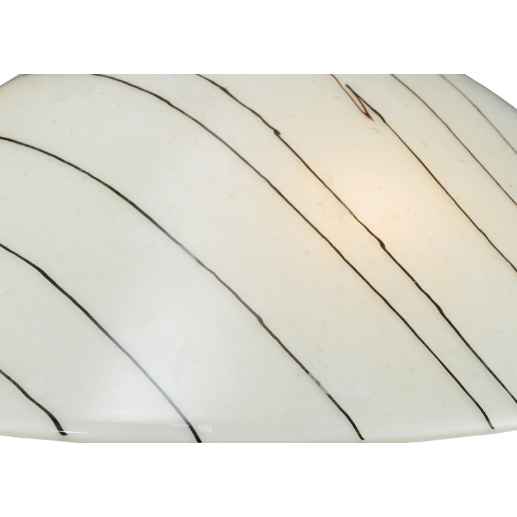 Midnight Sunset 3-Light Stained Glass Table Lamp in Black and Beige