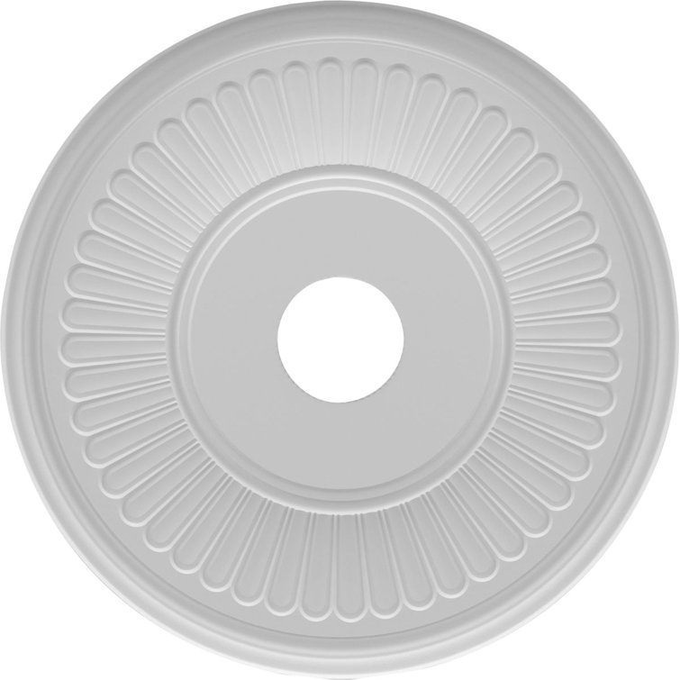 Berkshire 19'' White Thermoformed PVC Ceiling Medallion