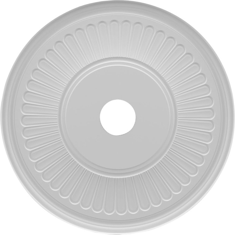 Berkshire 19'' White Thermoformed PVC Ceiling Medallion