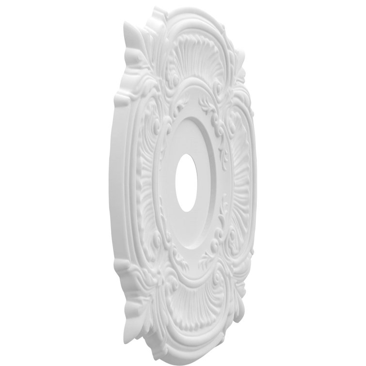 Attica White Thermoformed PVC 22" Ceiling Medallion
