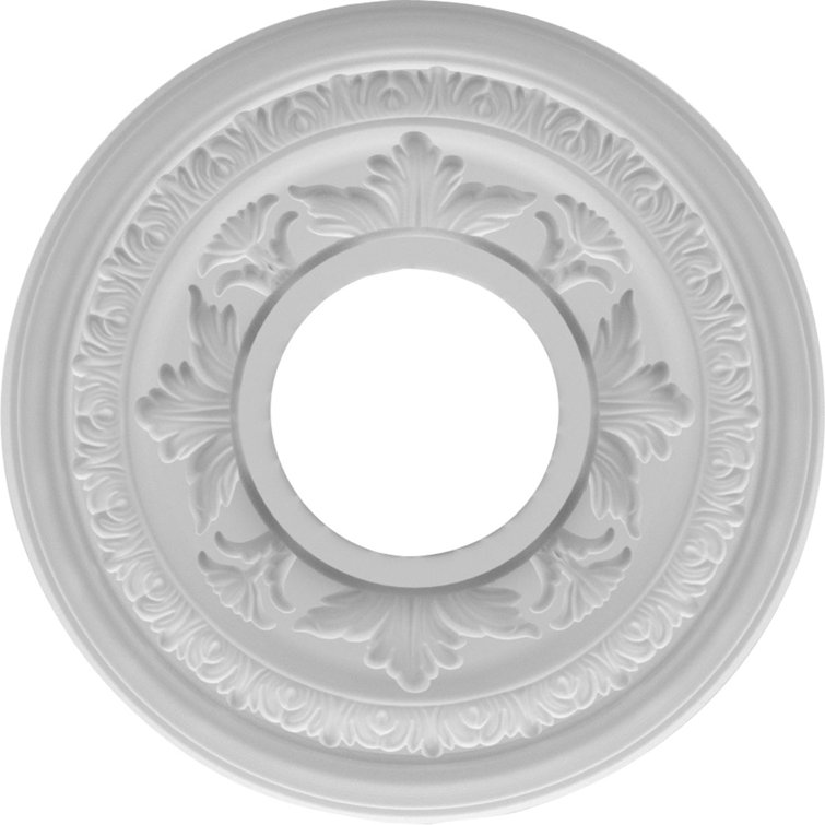 Baltimore White Thermoformed PVC Ceiling Medallion, 10" Diameter