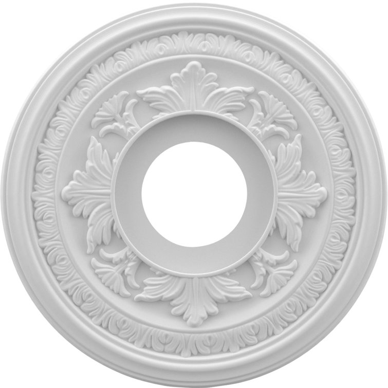 Baltimore White Thermoformed PVC Ceiling Medallion, 10" Diameter