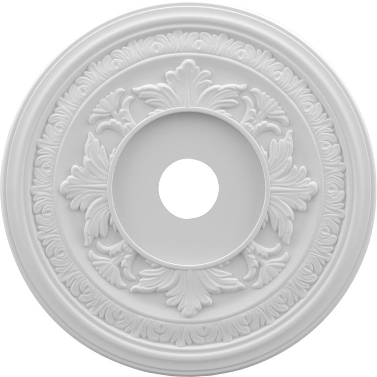 Baltimore White Thermoformed PVC Ceiling Medallion, 10" Diameter