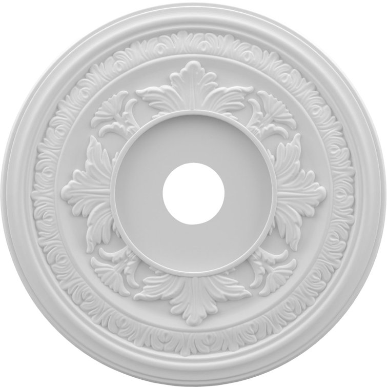 Baltimore White Thermoformed PVC Ceiling Medallion, 10" Diameter