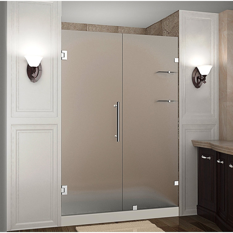 Nautis GS 60" Frosted Frameless Hinged Shower Door