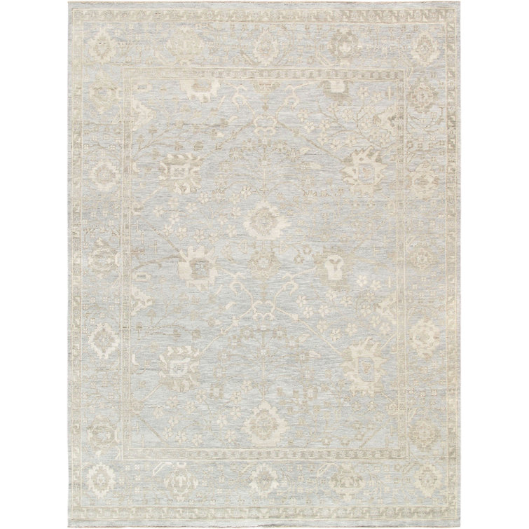Hand-Knotted Blue Wool Oriental Rug, 8' x 10'