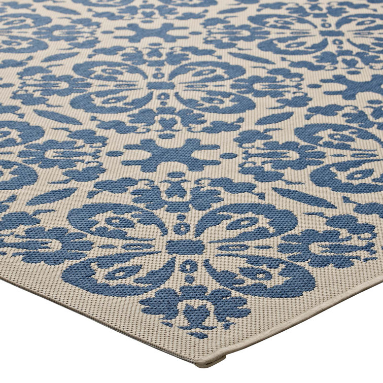 Ariana Light Green and Beige Floral 8' x 10' Synthetic Rug