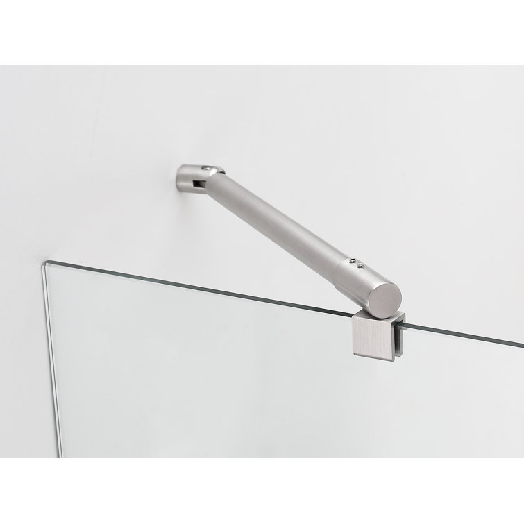 Belmore Frameless Clear Tempered Glass Shower Door with Stainless Steel Hardware
