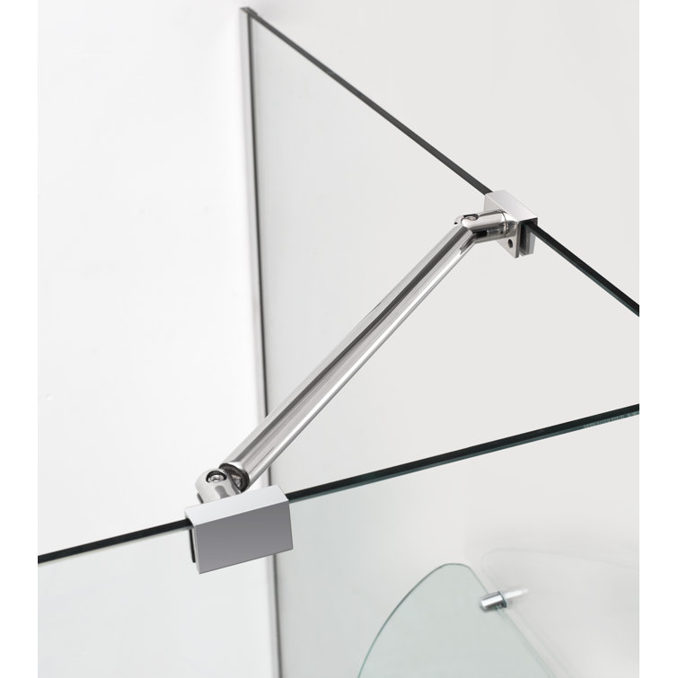 Belmore GS 72" x 42.25" Chrome Frameless Frosted Glass Shower Door