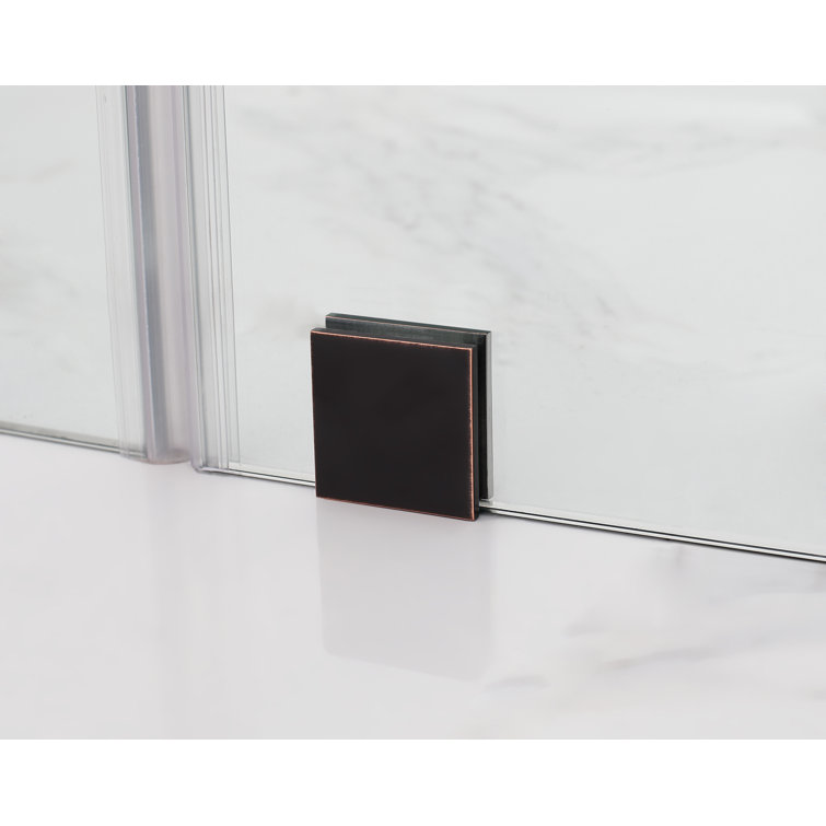 Langham 60" x 75" Frameless Sliding Shower Door in Oil Rubbed Bronze