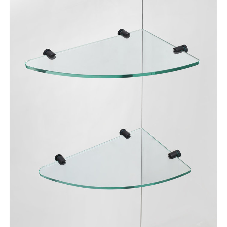 Belmore 72'' Frameless Hinged Shower Door with Clear Tempered Glass