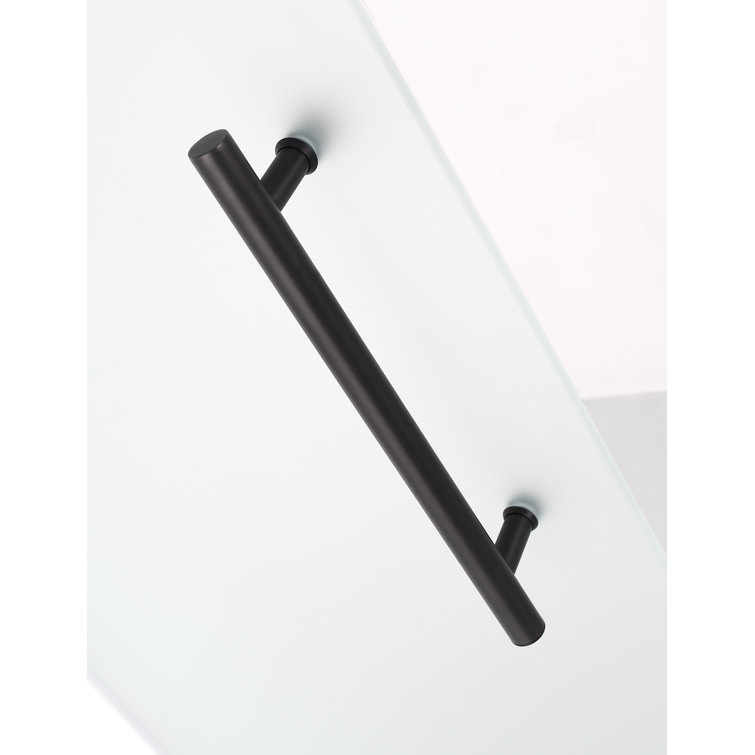 Belmore Matte Black 36'' x 72'' Hinged Frameless Shower Door