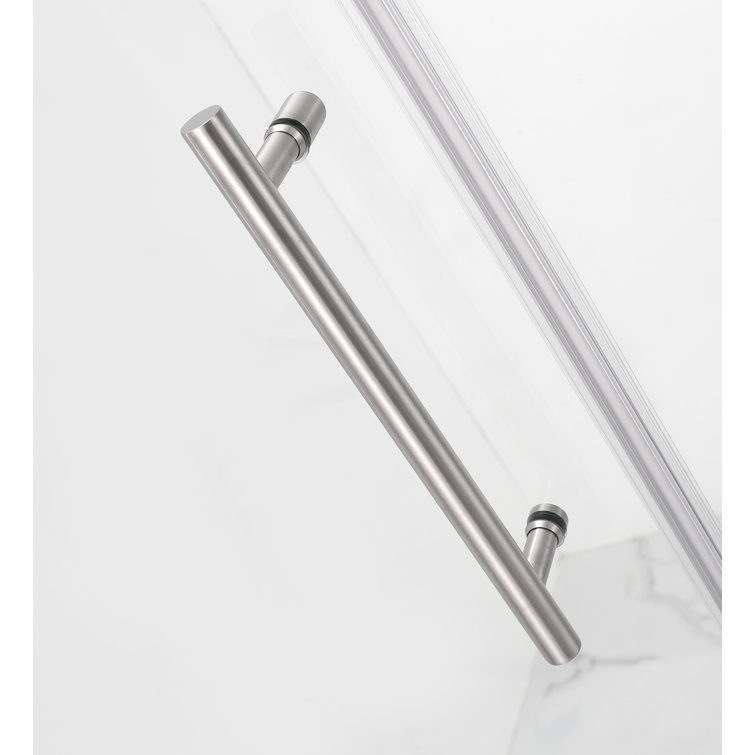 Bromley GS 58" x 72" Frameless Stainless Steel Hinged Shower Enclosure