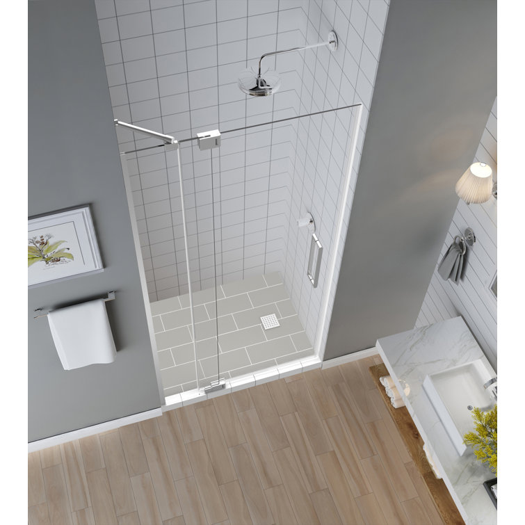 Madox 54-60" Frameless Chrome Hinged Shower Door